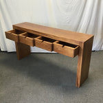 Modern Hand Crafted Solid Chinese Elm 4-Drawer Sofa Table