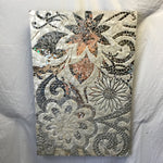 Modern Pier 1 Floral Off-White & Mirrored Mosaic Wall Hanging