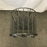 Modern Grey Metal 15-Bottle Wine Cage