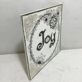 Eltimar Design "Joy" Holiday Artwork on White Wood Board
