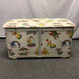 Vintage MCM Pearl-Wick Off-White Vinyl "Gay Time" Toy Chest