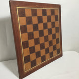 Two-Tone Brown Leather Chess/Checkers Board