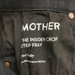 Mother The Insider Crop Step Fray Black Jeans