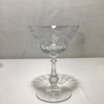 Set of 6 Vintage Fostoria "Corsage" High Sherbert Glasses
