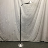 Vintage Atomic Silver Metal Adjustable Height Floor Lamp