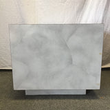 Pair of Vintage Off-White Faux-Marble Laminate End Tables