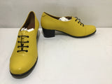 New in Box! Julia Bo Custom Yellow Leather "Vienna" Oxford 2" Pump Heels