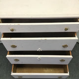 Vintage Pink Painted Wood 4-Drawer Chest of Drawers