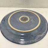 Modern Signed Blue Ceramic Platter