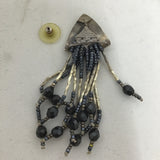 Vintage AA Sterling Silver & Beaded Fringe Earrings