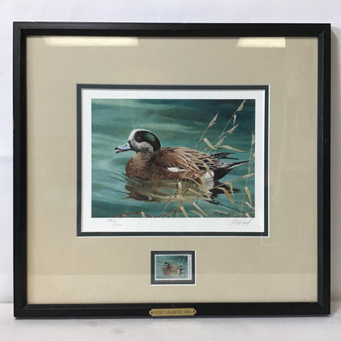 1996 Ducks Unlimited Framed Signed Limited Edition Duck Lithograph