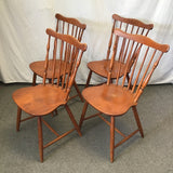 Set of 4 Vintage MCM Heywood Wakefield Solid Cherry Dining Chairs