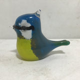 Vintage Langham Blown Glass Blue Tit