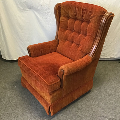 Bitnage Best Chairs Orange Wingback Swivel Rocking Chair