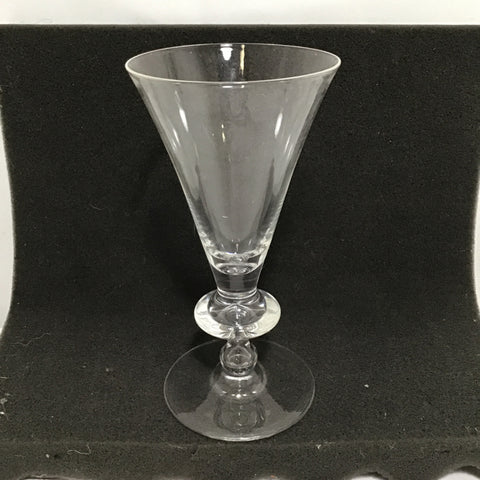Vintage Signed Steuben 7.25" Crystal Trumpet Wine Glass