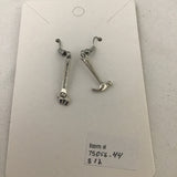 Rustic Petal Silver Metal Mixed Tools Earrings
