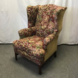 Modern Floral & Pheasant Upholstered Wingback Armchair