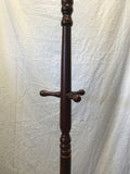 Modern Solid Tropical Wood 9-Hook Coat Tree