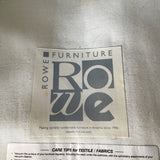 2pc Vintage Rowe Red Covered 2-Cushion Sofa & Ottoman