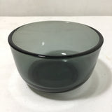 Vintage MC Kaj Franck Nuutäjarvi Smokey Green Finnish Crystal Bowl & Creamer Set