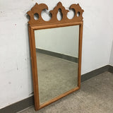 Vintage Medium-Stained Maple Framed Mirror