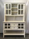 Modern Pier 1 "Ronan" White Buffet & Hutch