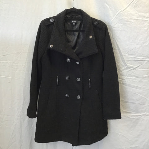 A. Byer Black Double-Breasted Coat