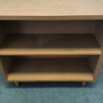 Vintage MCM Brown-Painted Oak 3-Tier Shelf