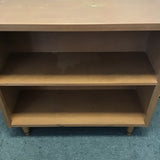 Vintage MCM Brown-Painted Oak 3-Tier Shelf