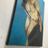 Signed Original 2021 "Belle" Dog Painting on Canvas
