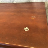 Modern Oak Veneer & Solid Cherry 5-Drawer Kneehole Desk