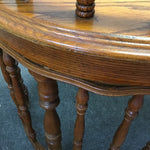 Vintage Oak Veneer Bow-Front Desk