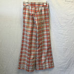 Vintage 70's Red & White Plaid Wide-Leg Pants