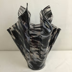 Large Signed Purple Glass Handkerchief Vase