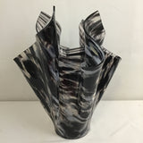 Large Signed Purple Glass Handkerchief Vase