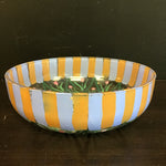 Signed Mackenzie-Childs Inspired Green Painted Bowl