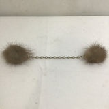 Vintage Rabbit Fur & Pearl Sweater Clip