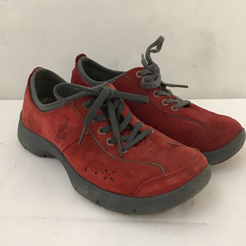 Dansko Red Leather "Elise" Sneakers