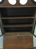 Vintage Federal 4-Drawer Glass-Front Secretary Desk