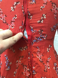 Vintage 1970's Gunne Sax Red Ditsy Floral Prairie Dress