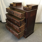 Vintage Mahogany Veneer 6-Drawer Dresser