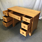 Vintage Craftsman Solid Cherry Kneehole Desk & Chair Set