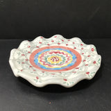 Retired Mackenzie-Childs "Stoke Gabriel" Ceramic Fluted Plate
