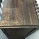 Vintage Jacobean Walnut Veneer 4-Drawer Chest of Drawers