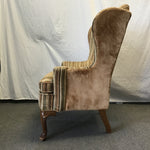 Vintage Striped Velvet Armchair
