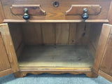 Vintage Solid Chestnut 1-Cabinet 1-Drawer Washstand