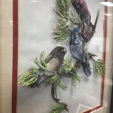 Signed Original 3D Paper Birds Shadowbox Art