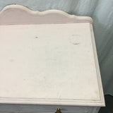 Vintage Pink Painted Wood 4-Drawer Chest of Drawers