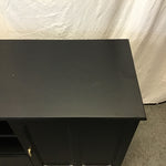 IKEA LOMMARP Black Laminate TV Stand