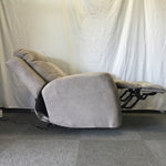 Modern Grey Upholstered Electric Heat/Massage Recliner